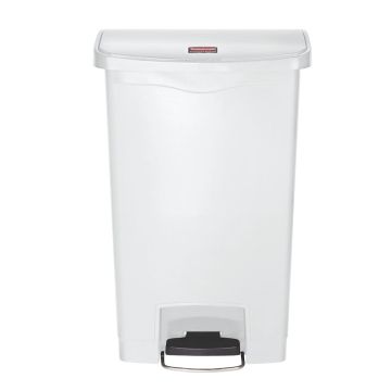 Slim Jim Tretabfalleimer Kunststoff 50 l weiss