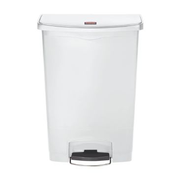 Slim Jim Tretabfalleimer Kunststoff 90 l weiss