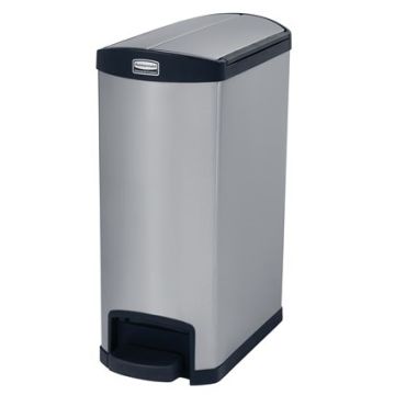 Slim Jim Tretabfalleimer Edelstahl 50 l (Pedal an Schmalseite)