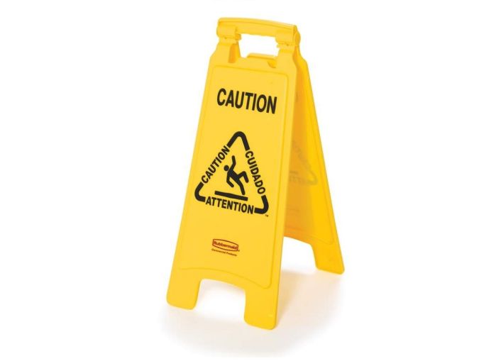 Warnschild gelb "Caution Wet Floor"