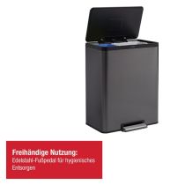 Tretabfalleimer Elite mit Doppelentsorgung 40L
